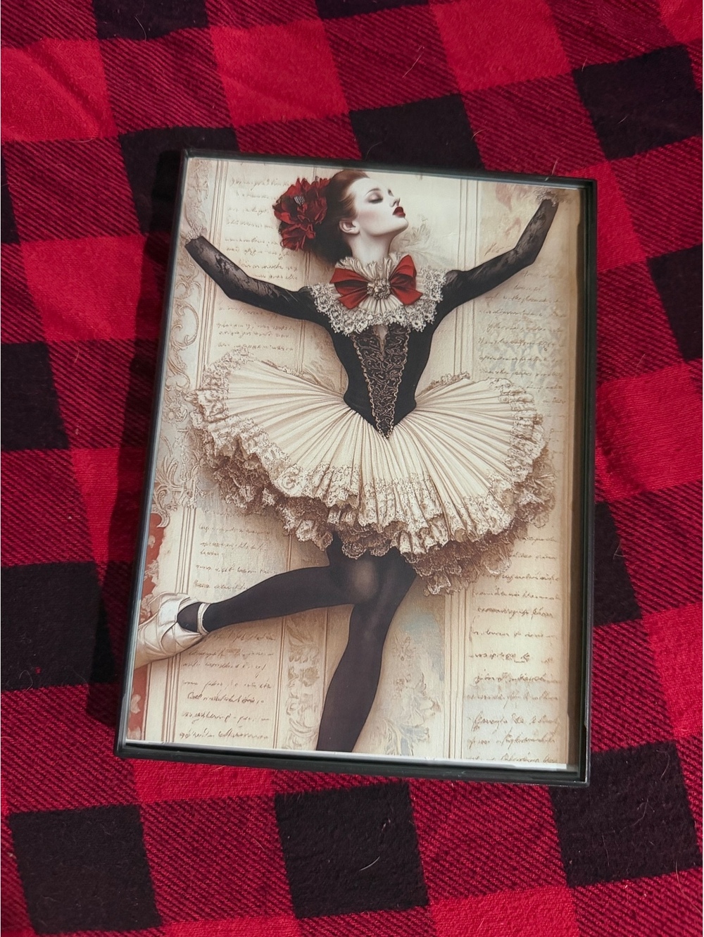 Elegant Ballerina Art Print in 5x7 Chic Frame